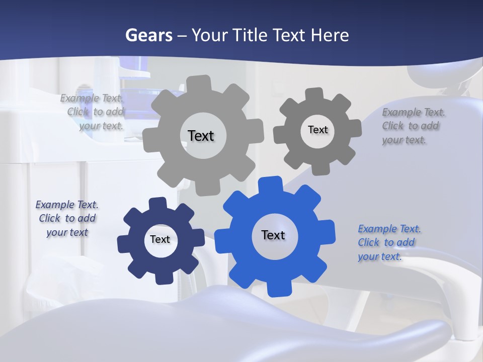 A Blue Chair In A Dentist's Office PowerPoint Template