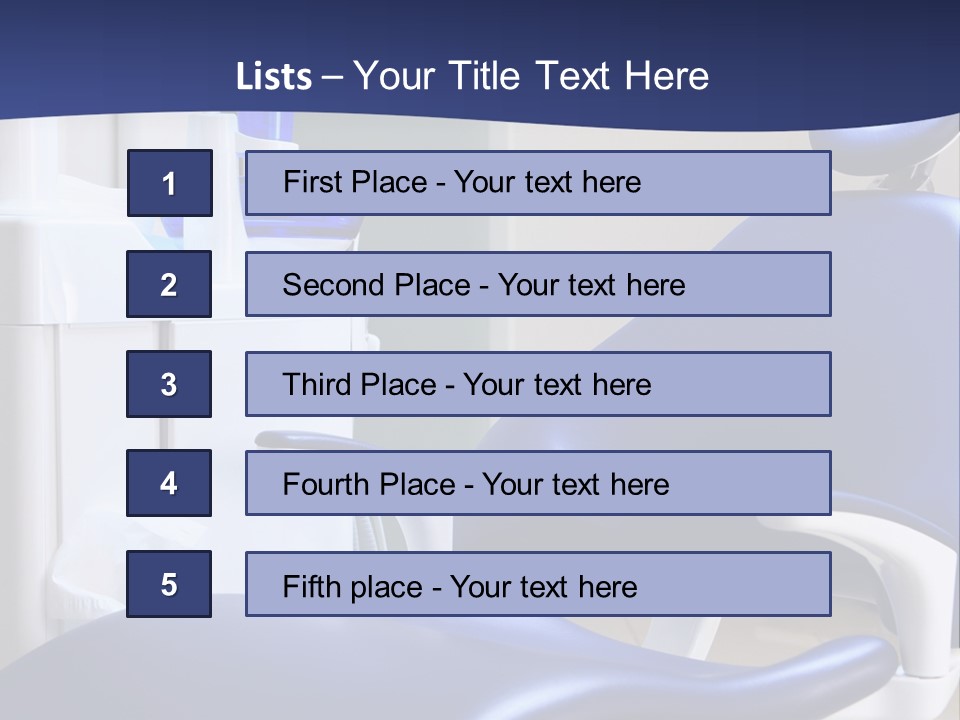 A Blue Chair In A Dentist's Office PowerPoint Template