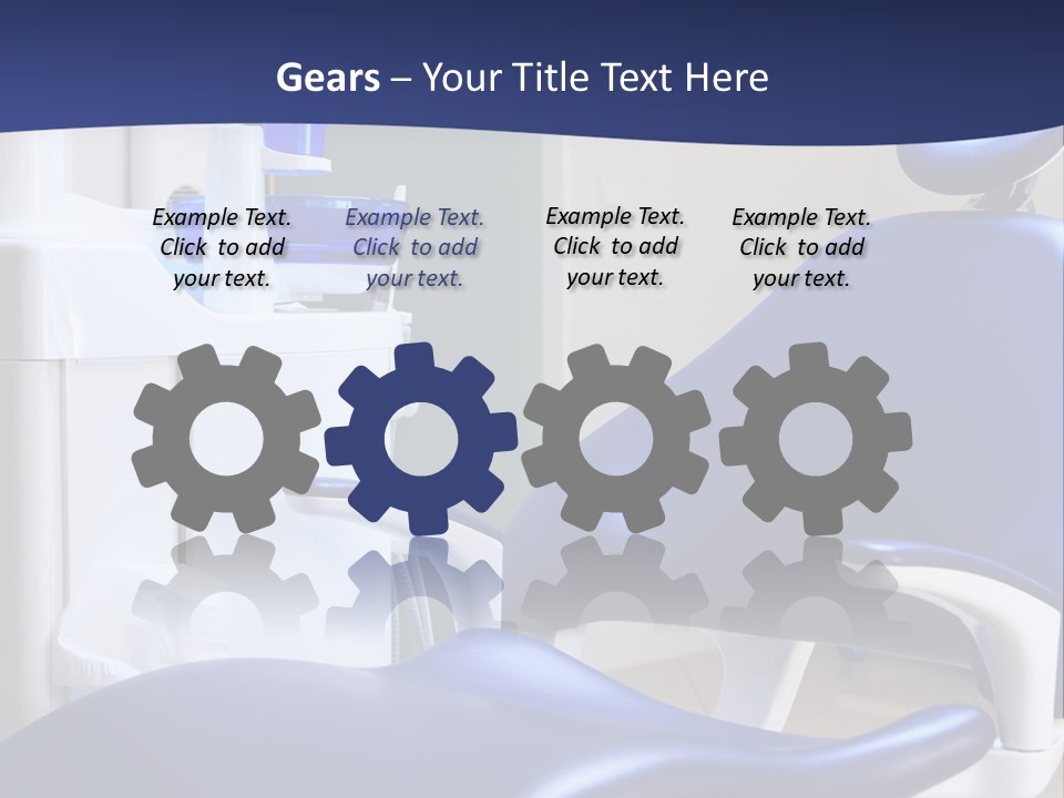 A Blue Chair In A Dentist's Office PowerPoint Template