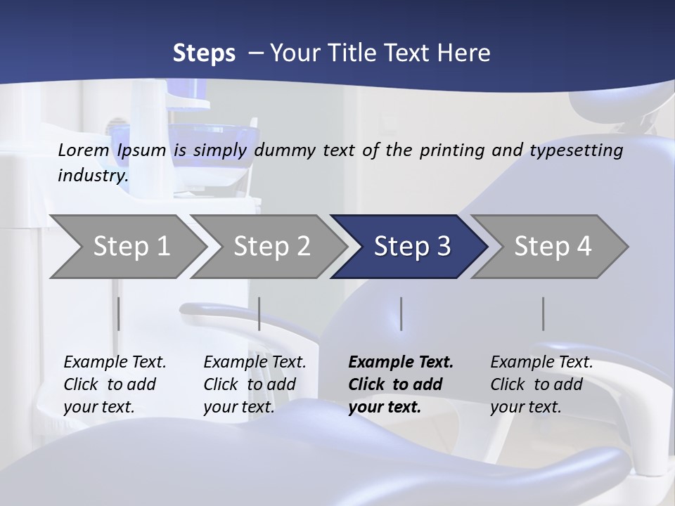 A Blue Chair In A Dentist's Office PowerPoint Template