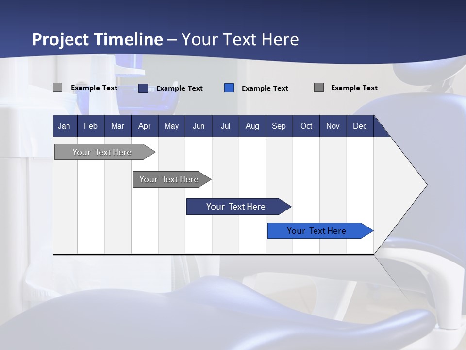A Blue Chair In A Dentist's Office PowerPoint Template