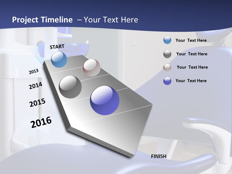 A Blue Chair In A Dentist's Office PowerPoint Template