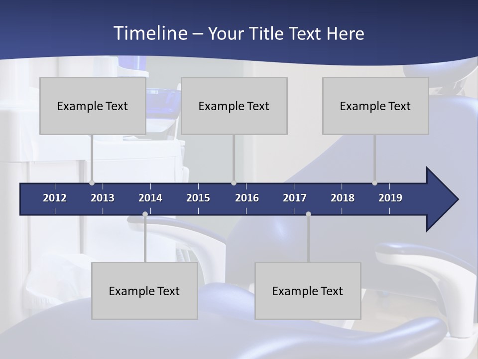 A Blue Chair In A Dentist's Office PowerPoint Template