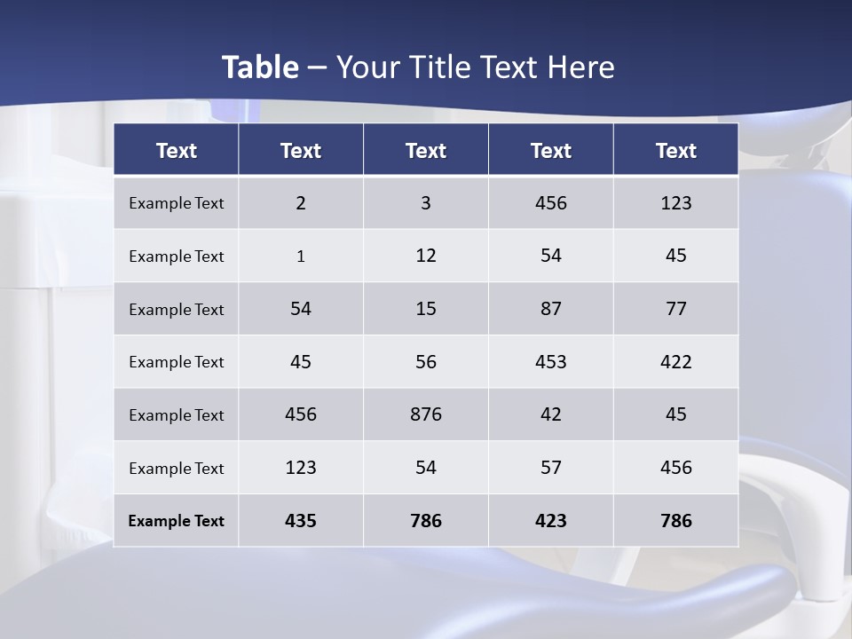 A Blue Chair In A Dentist's Office PowerPoint Template