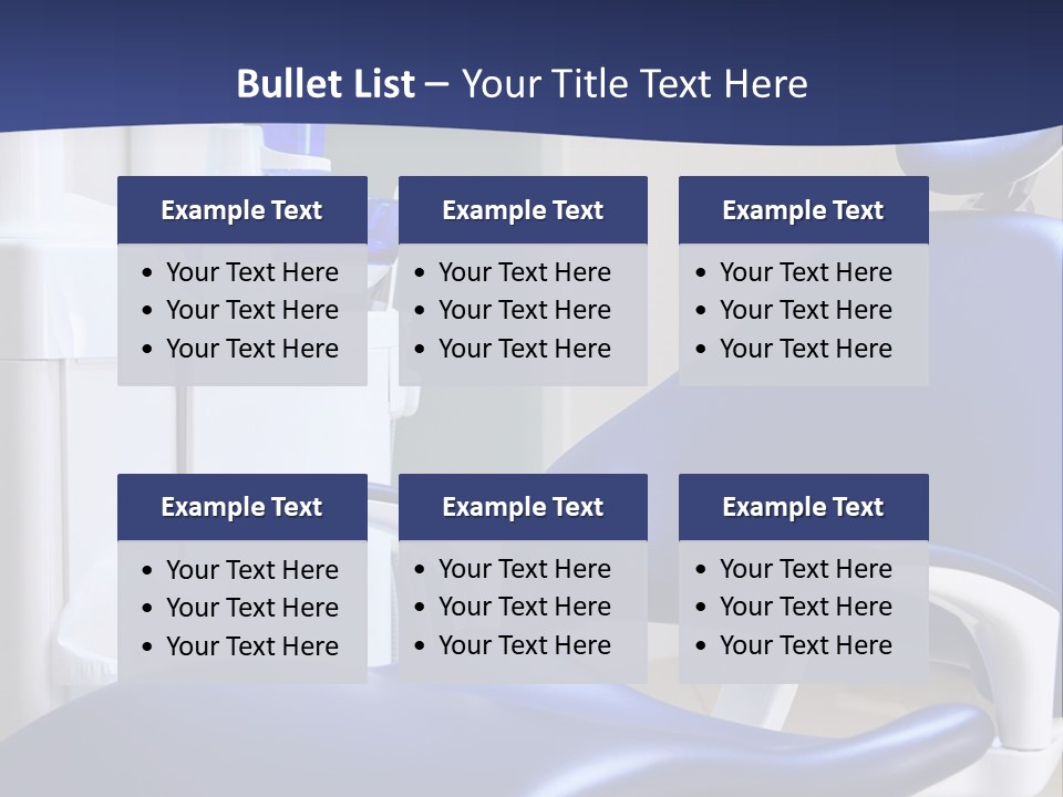 A Blue Chair In A Dentist's Office PowerPoint Template