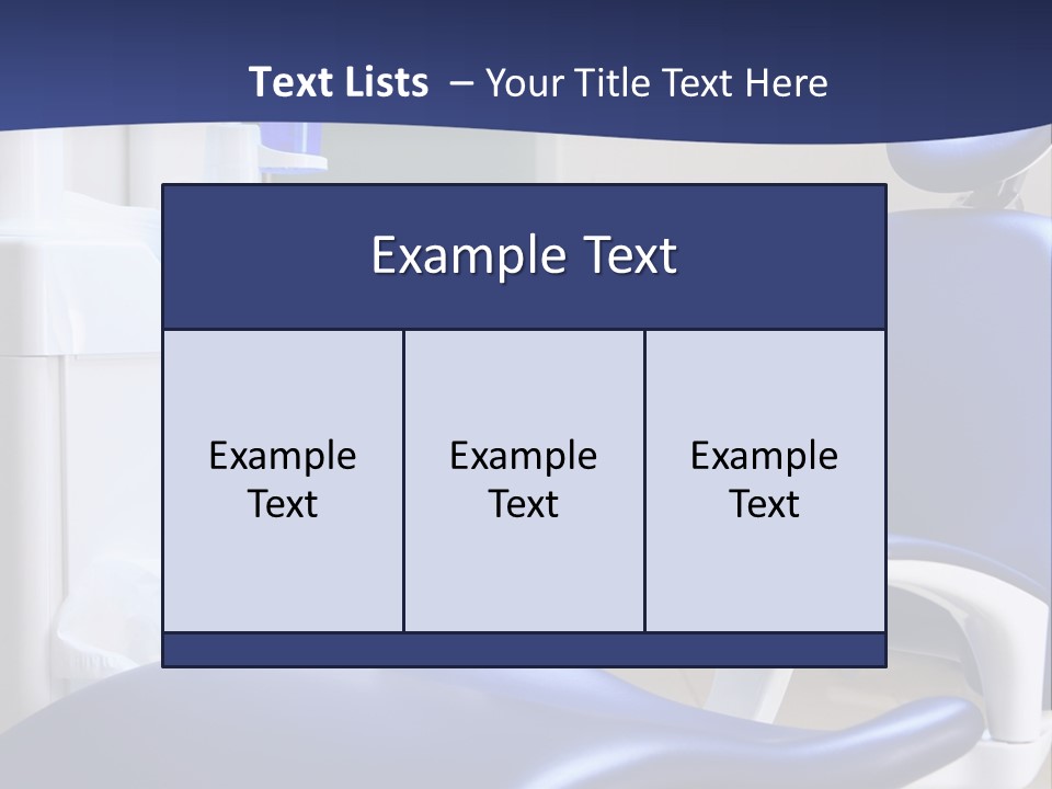 A Blue Chair In A Dentist's Office PowerPoint Template