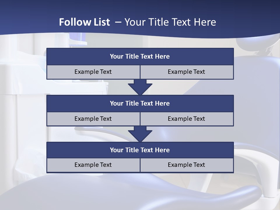 A Blue Chair In A Dentist's Office PowerPoint Template