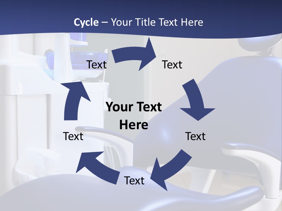 A Blue Chair In A Dentist's Office PowerPoint Template