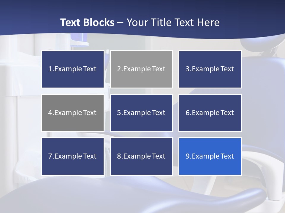 A Blue Chair In A Dentist's Office PowerPoint Template