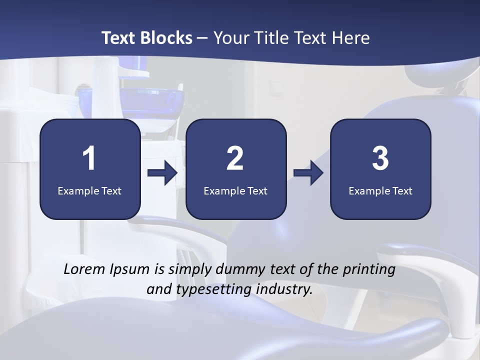 A Blue Chair In A Dentist's Office PowerPoint Template