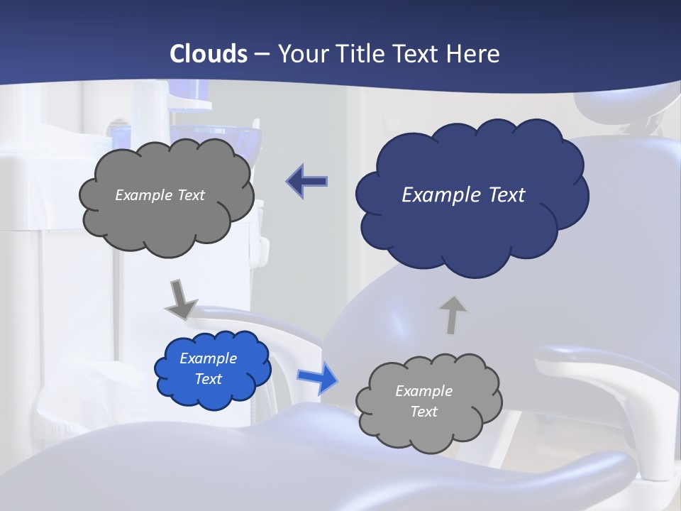 A Blue Chair In A Dentist's Office PowerPoint Template