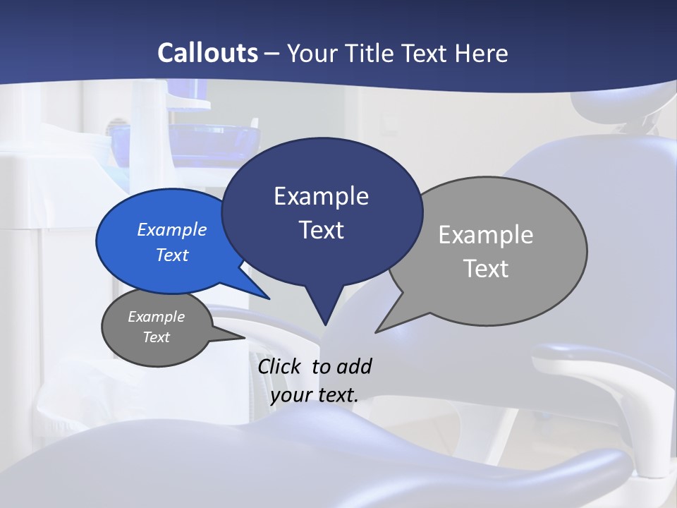 A Blue Chair In A Dentist's Office PowerPoint Template