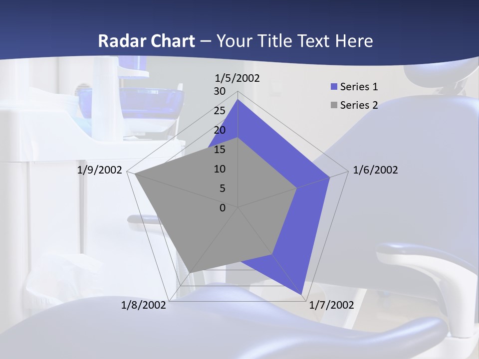 A Blue Chair In A Dentist's Office PowerPoint Template