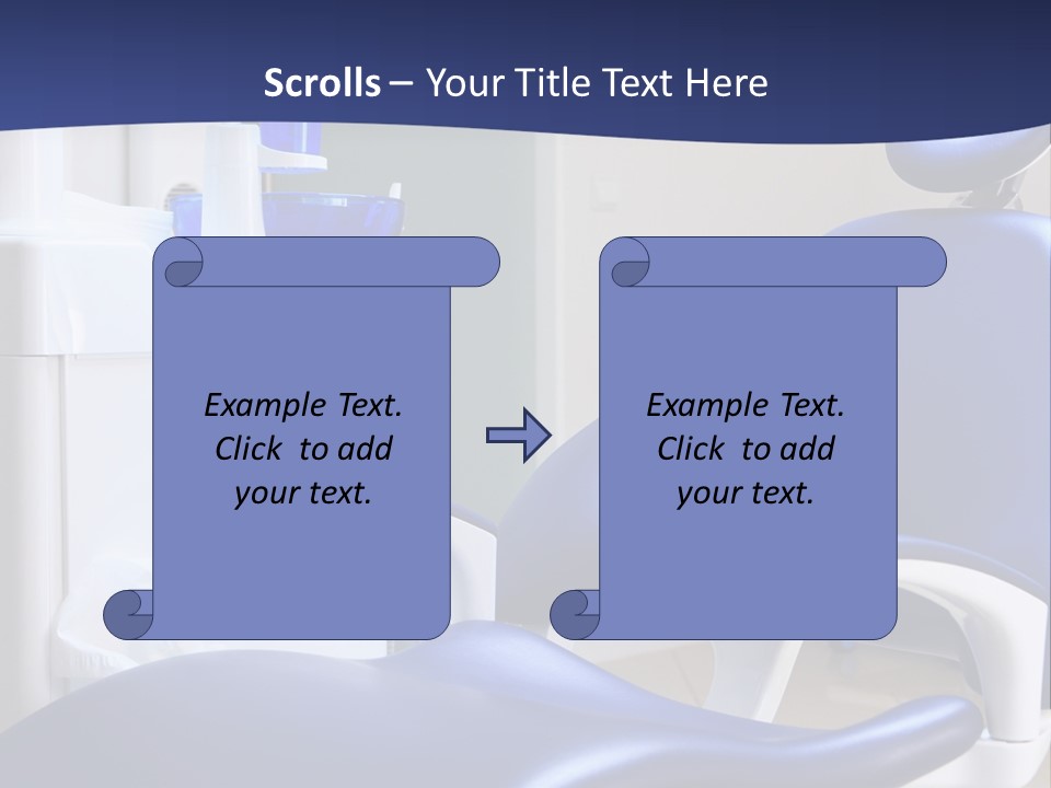 A Blue Chair In A Dentist's Office PowerPoint Template