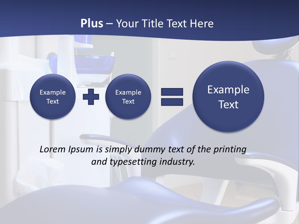 A Blue Chair In A Dentist's Office PowerPoint Template