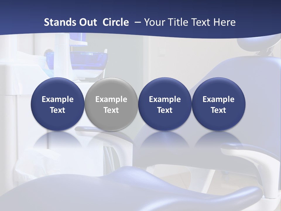 A Blue Chair In A Dentist's Office PowerPoint Template