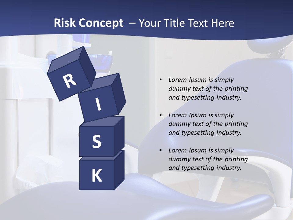 A Blue Chair In A Dentist's Office PowerPoint Template