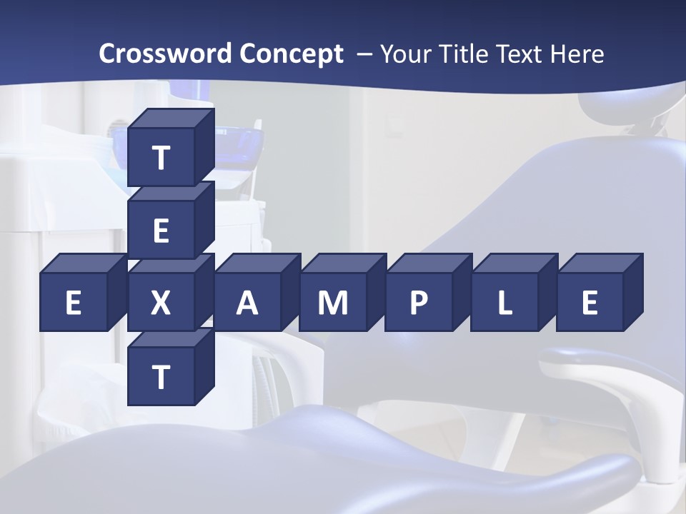 A Blue Chair In A Dentist's Office PowerPoint Template