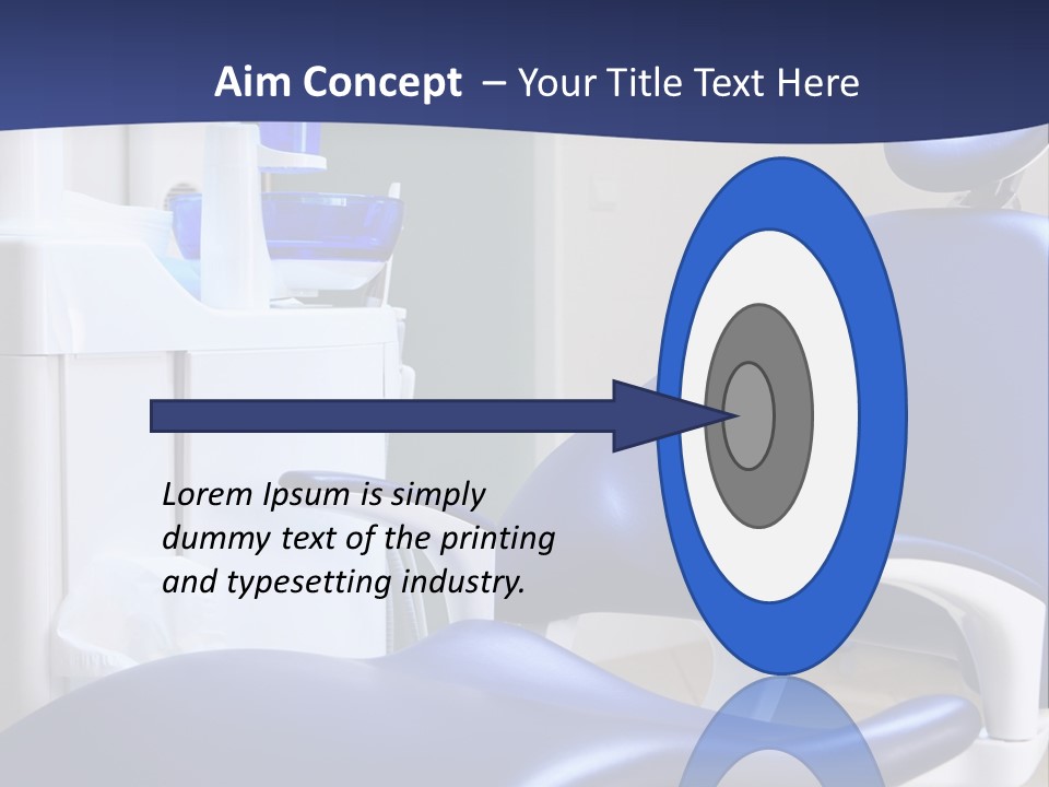 A Blue Chair In A Dentist's Office PowerPoint Template