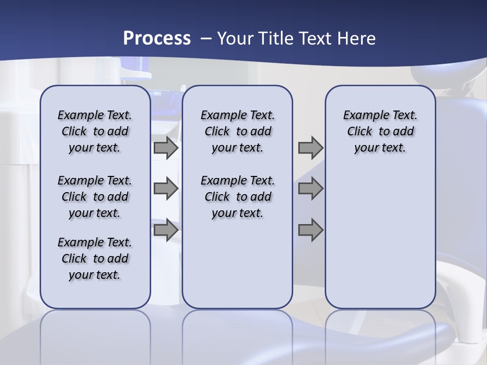 A Blue Chair In A Dentist's Office PowerPoint Template