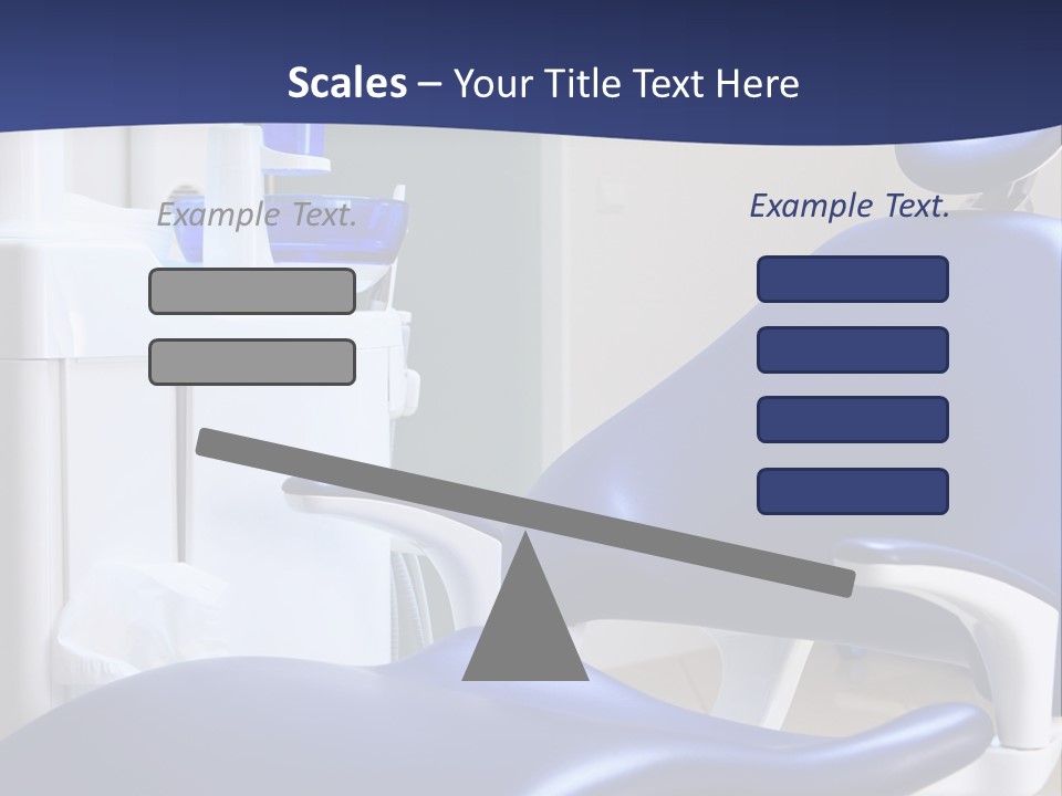 A Blue Chair In A Dentist's Office PowerPoint Template
