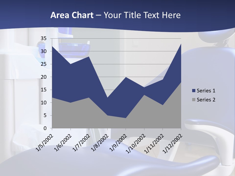 A Blue Chair In A Dentist's Office PowerPoint Template