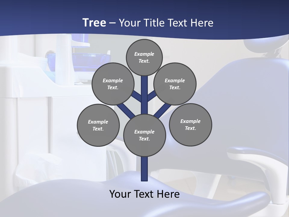 A Blue Chair In A Dentist's Office PowerPoint Template
