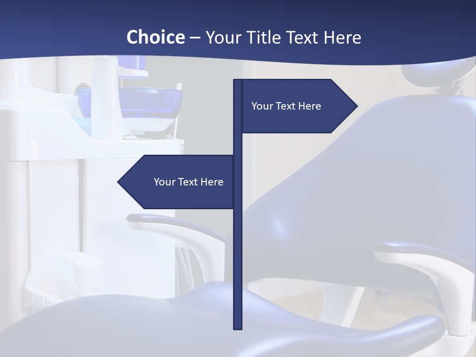 A Blue Chair In A Dentist's Office PowerPoint Template