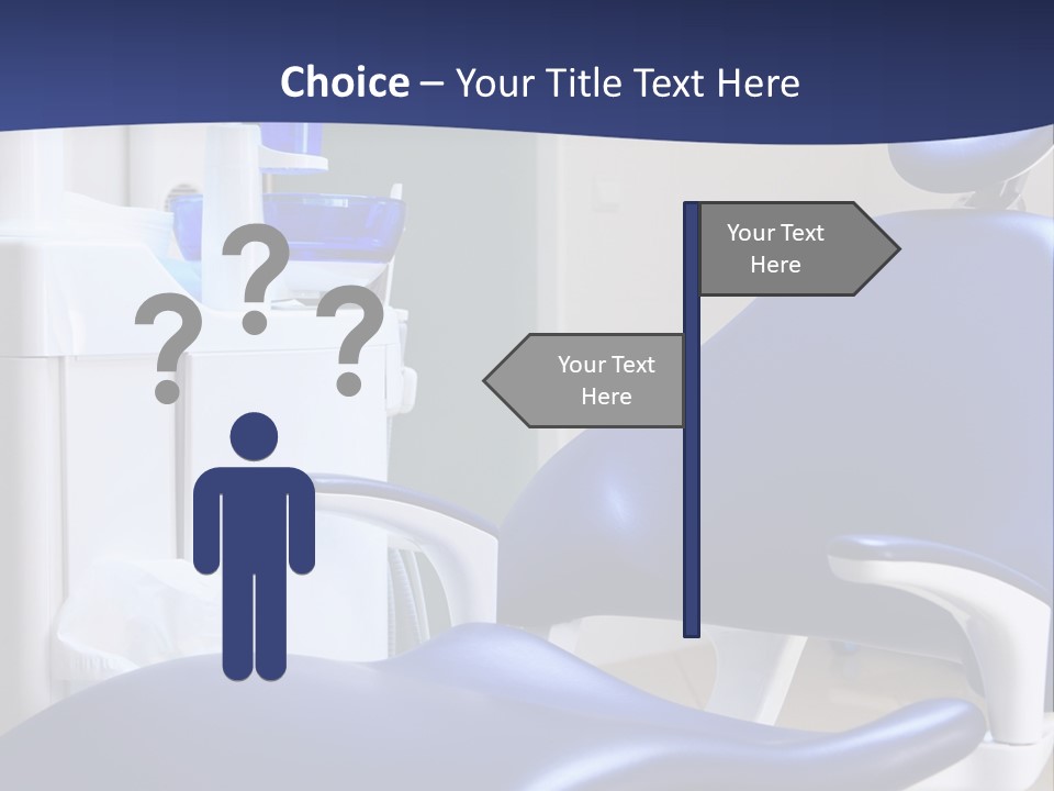 A Blue Chair In A Dentist's Office PowerPoint Template