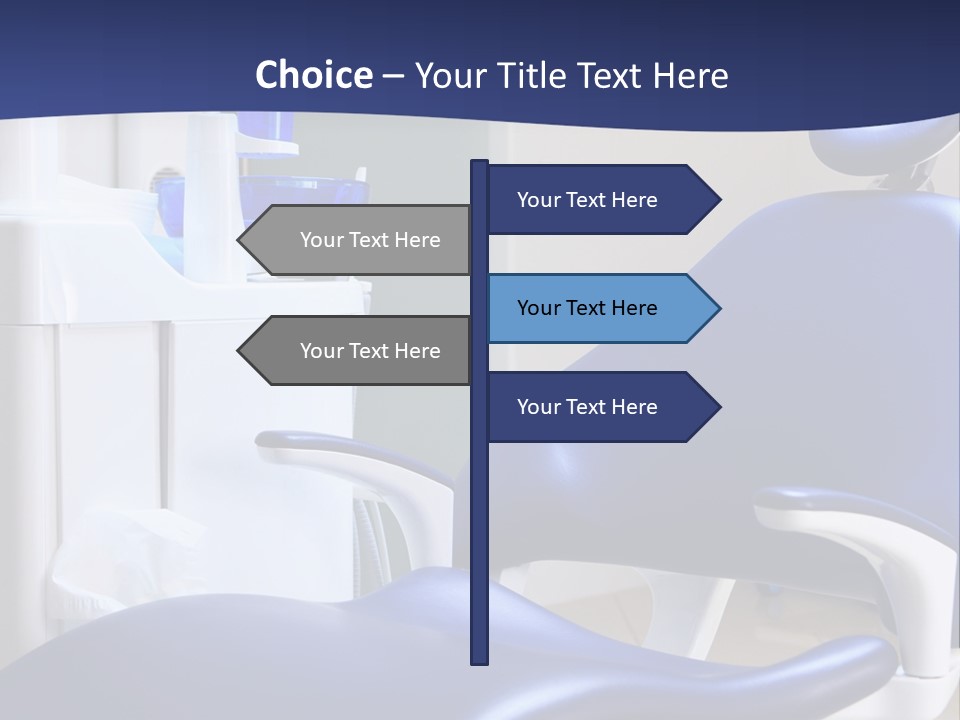 A Blue Chair In A Dentist's Office PowerPoint Template