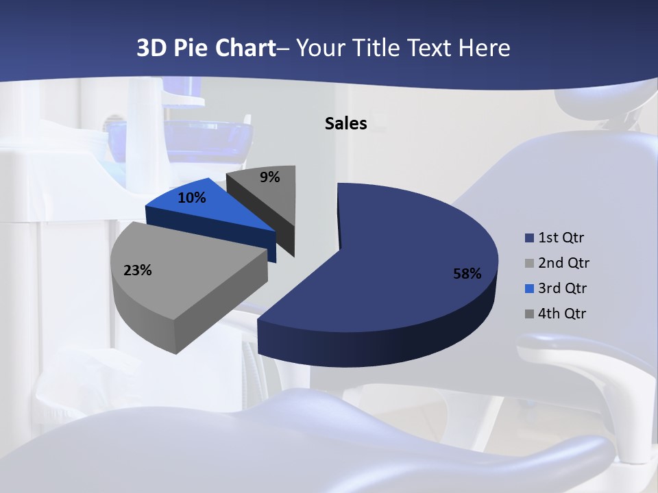 A Blue Chair In A Dentist's Office PowerPoint Template