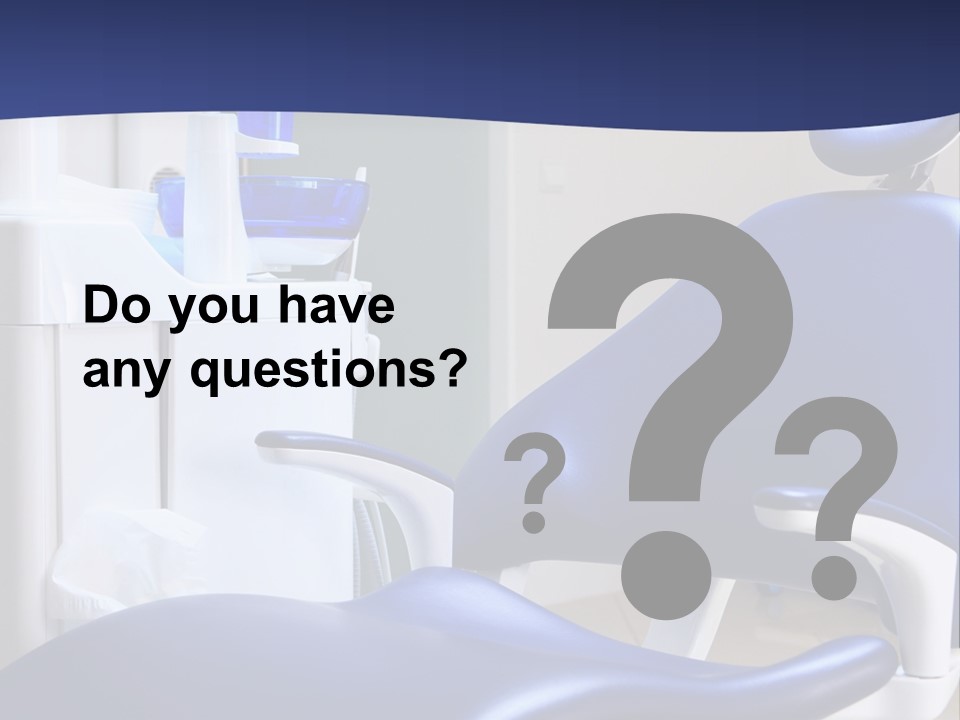 A Blue Chair In A Dentist's Office PowerPoint Template