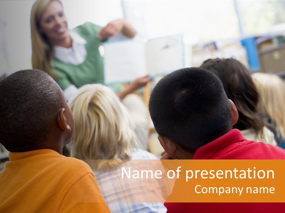 Boys Teacher Elementary PowerPoint Template