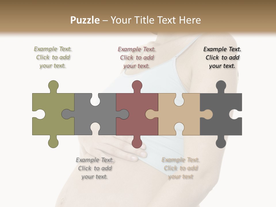 A Pregnant Woman Is Holding Her Stomach PowerPoint Template