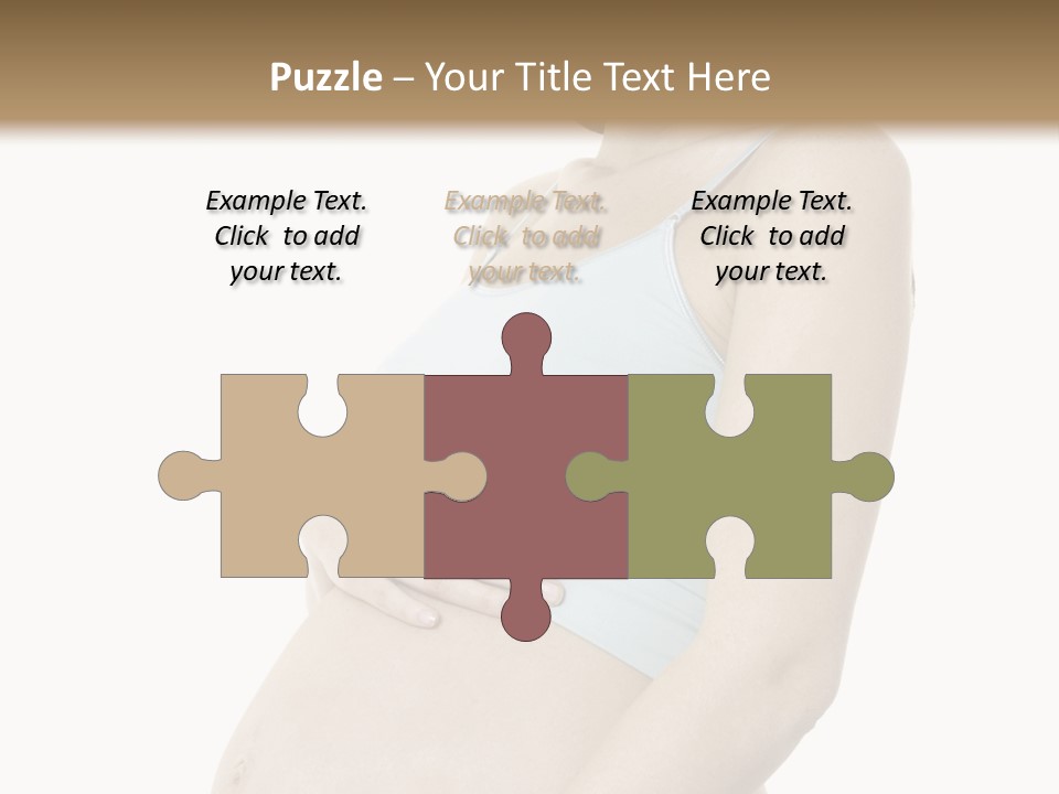 A Pregnant Woman Is Holding Her Stomach PowerPoint Template