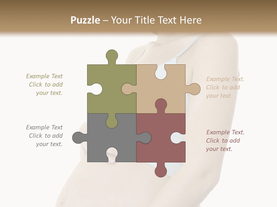 A Pregnant Woman Is Holding Her Stomach PowerPoint Template