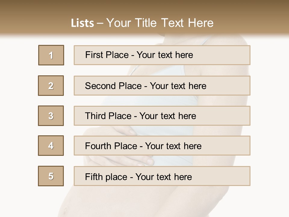 A Pregnant Woman Is Holding Her Stomach PowerPoint Template