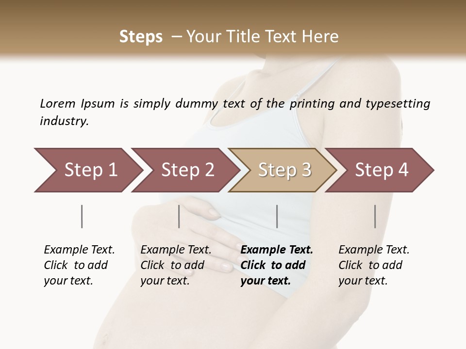 A Pregnant Woman Is Holding Her Stomach PowerPoint Template