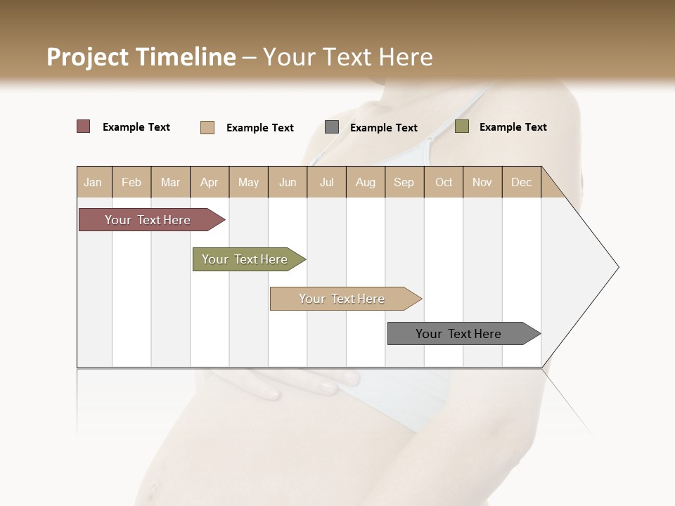 A Pregnant Woman Is Holding Her Stomach PowerPoint Template