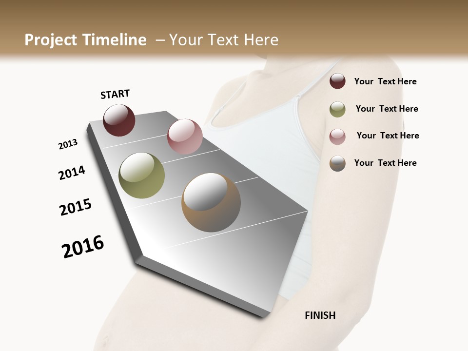 A Pregnant Woman Is Holding Her Stomach PowerPoint Template