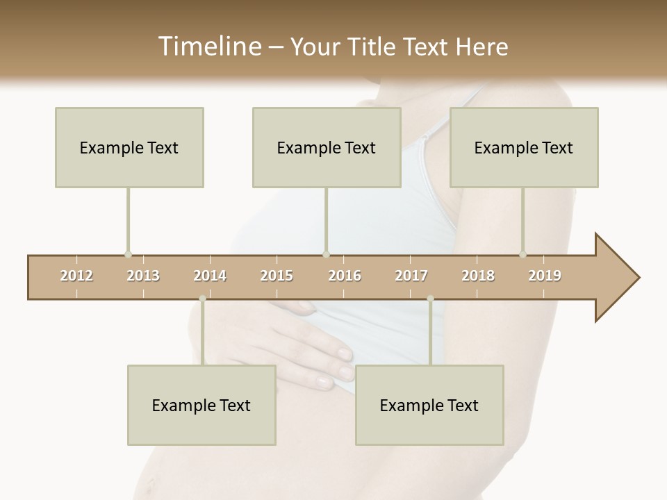A Pregnant Woman Is Holding Her Stomach PowerPoint Template