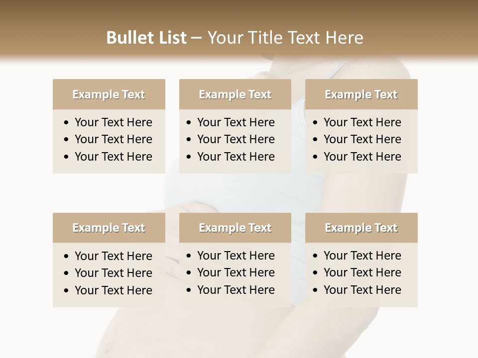 A Pregnant Woman Is Holding Her Stomach PowerPoint Template