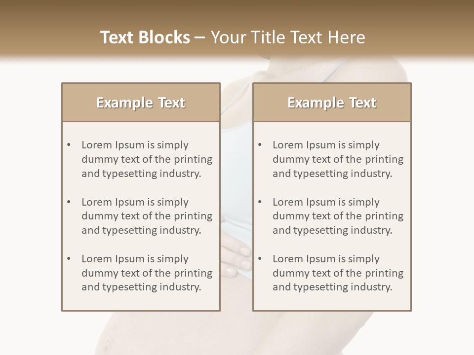 A Pregnant Woman Is Holding Her Stomach PowerPoint Template
