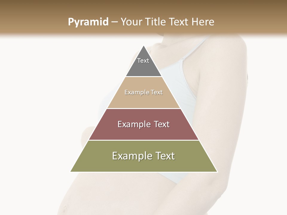 A Pregnant Woman Is Holding Her Stomach PowerPoint Template