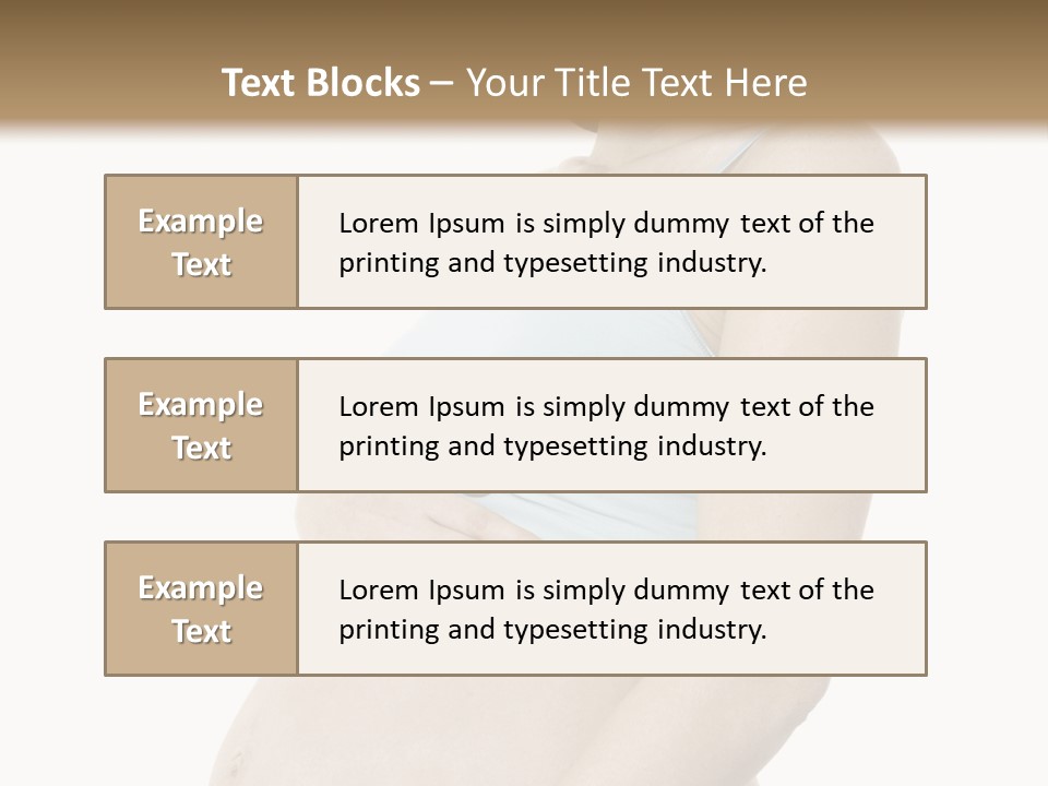 A Pregnant Woman Is Holding Her Stomach PowerPoint Template