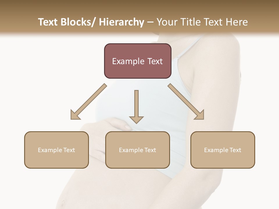 A Pregnant Woman Is Holding Her Stomach PowerPoint Template
