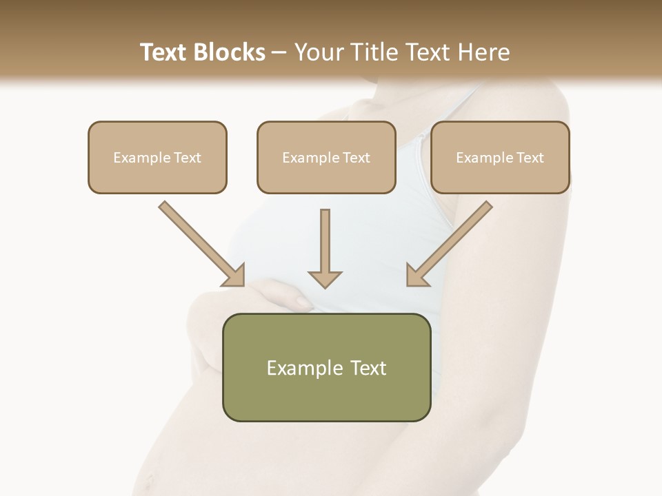A Pregnant Woman Is Holding Her Stomach PowerPoint Template