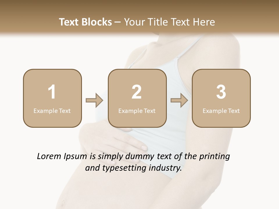 A Pregnant Woman Is Holding Her Stomach PowerPoint Template