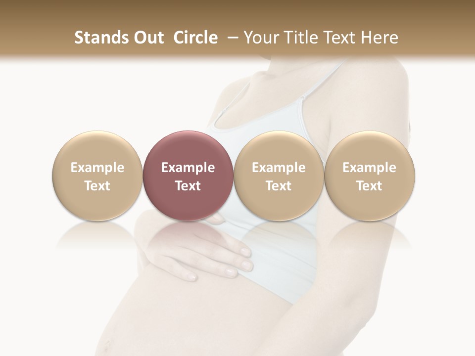 A Pregnant Woman Is Holding Her Stomach PowerPoint Template