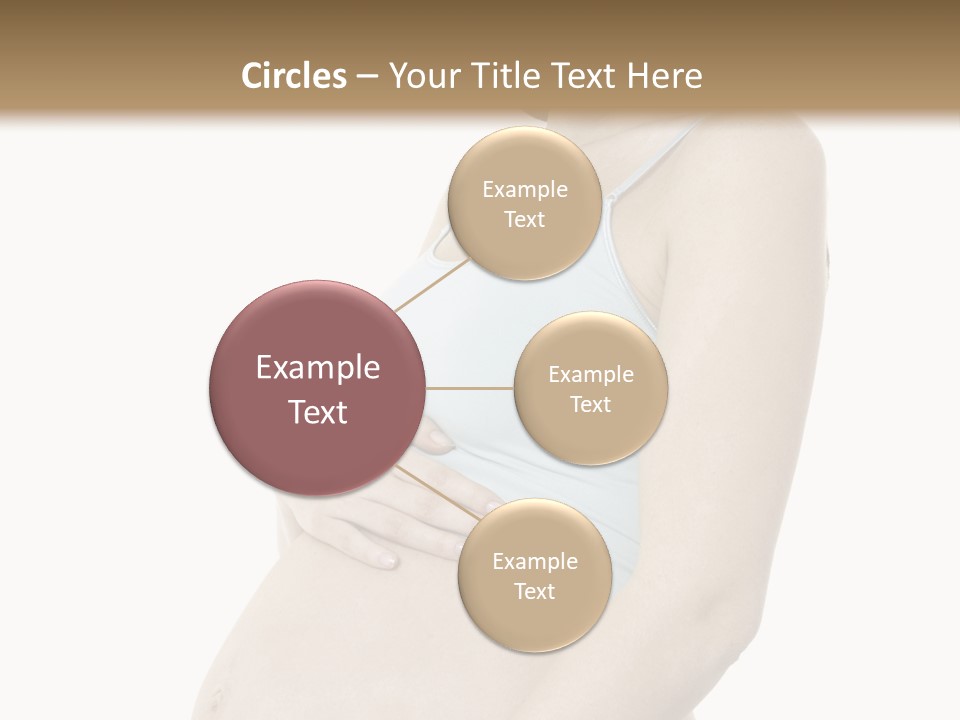 A Pregnant Woman Is Holding Her Stomach PowerPoint Template